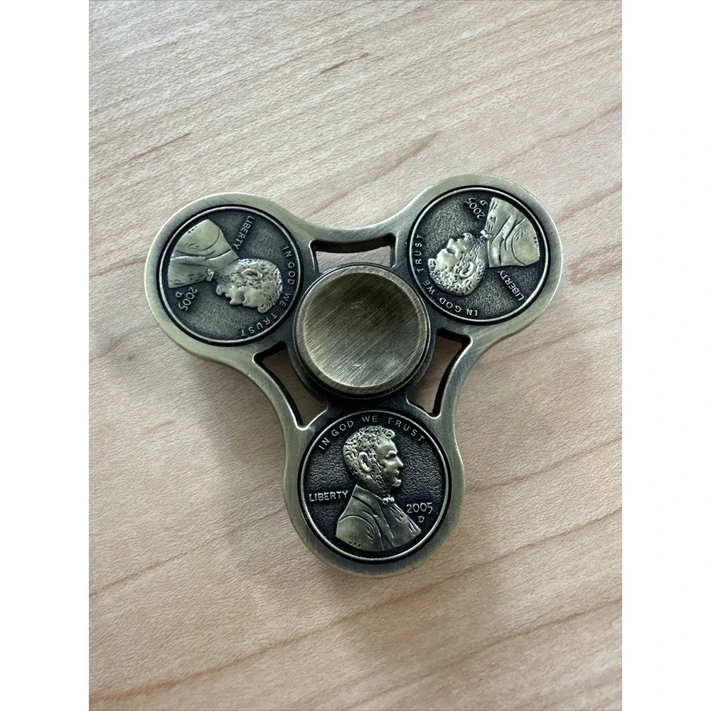 Fidget Spinners - Lot Of 6 Pre Owned Metal Transformer And Copper Color Penny